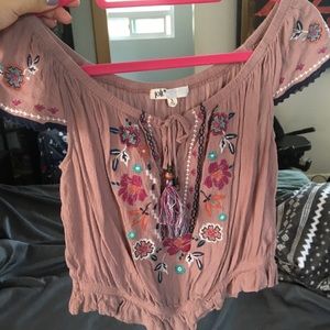 Boho Summer Tassel Blouse